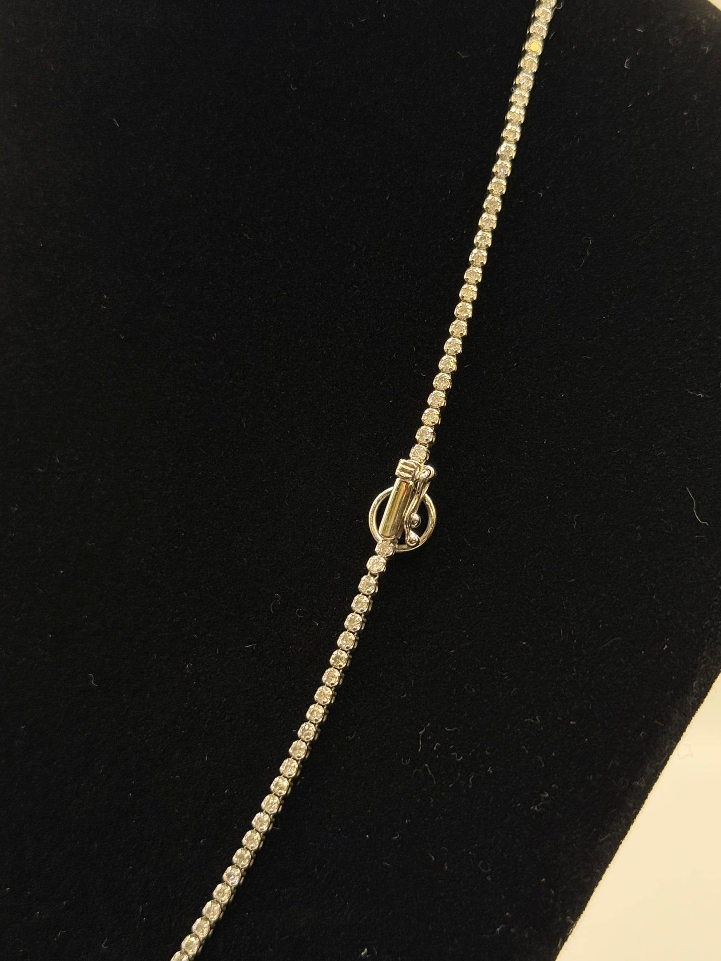 Collier rivière de diamants en or blanc