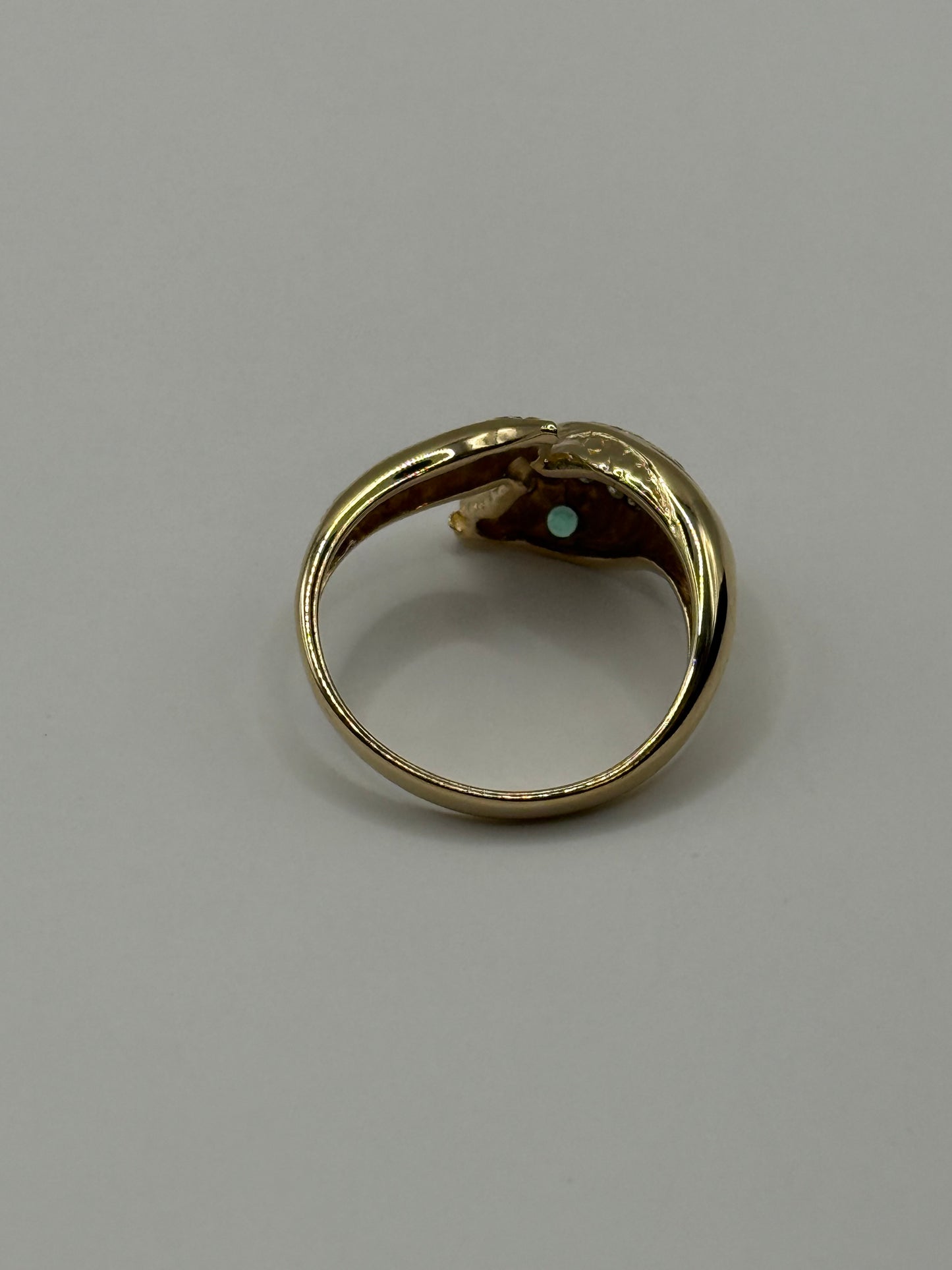Bague serpent en or jaune et diamants taille 53 bijou de luxe vue 4
