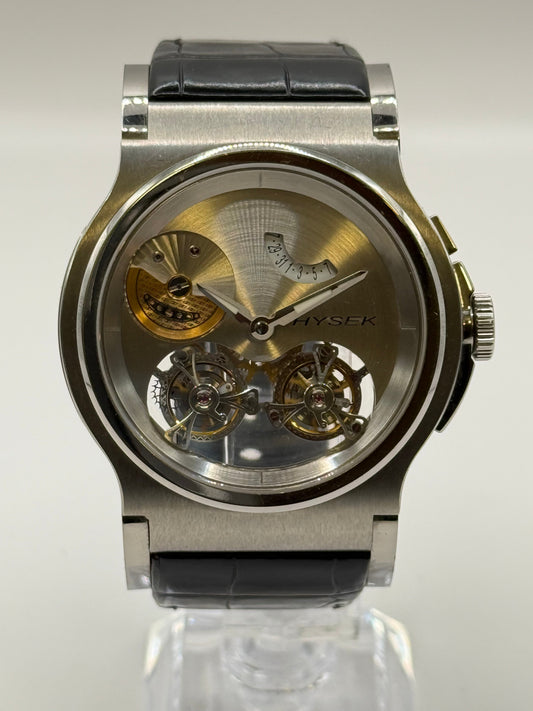 Hysek Verdict double tourbillon montre de présérie limitée à 6 exemplaires VE4626R02 46mm montre de luxe