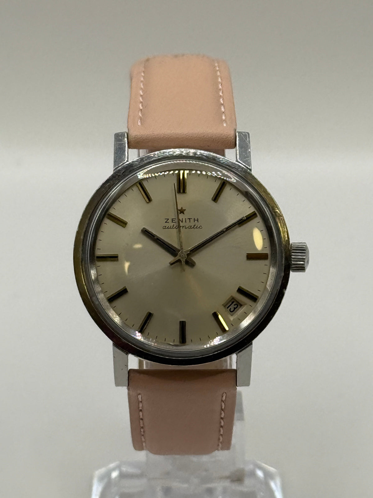 Zenith Automatic Vintage acier cadran champagne montre de luxe