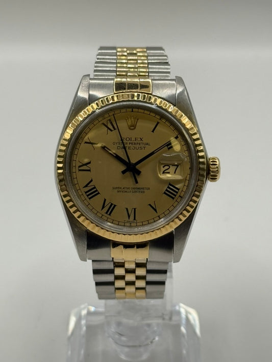 Rolex DateJust 36 Or Acier Buckley Dial