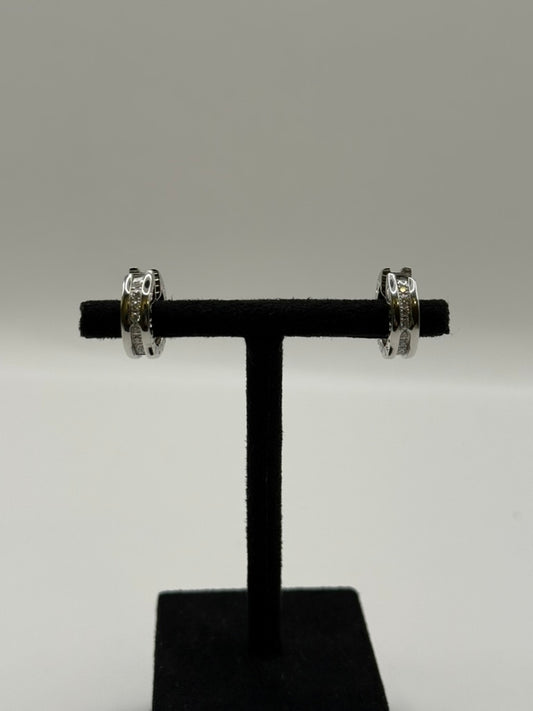 Boucles d’oreilles BVLGARI B.zero1 en or blanc 18k et diamants