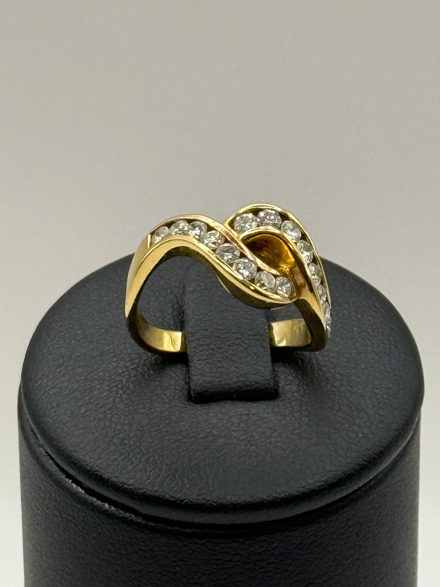 Bague en or Jaune 18 carat et diamants - Taille 54