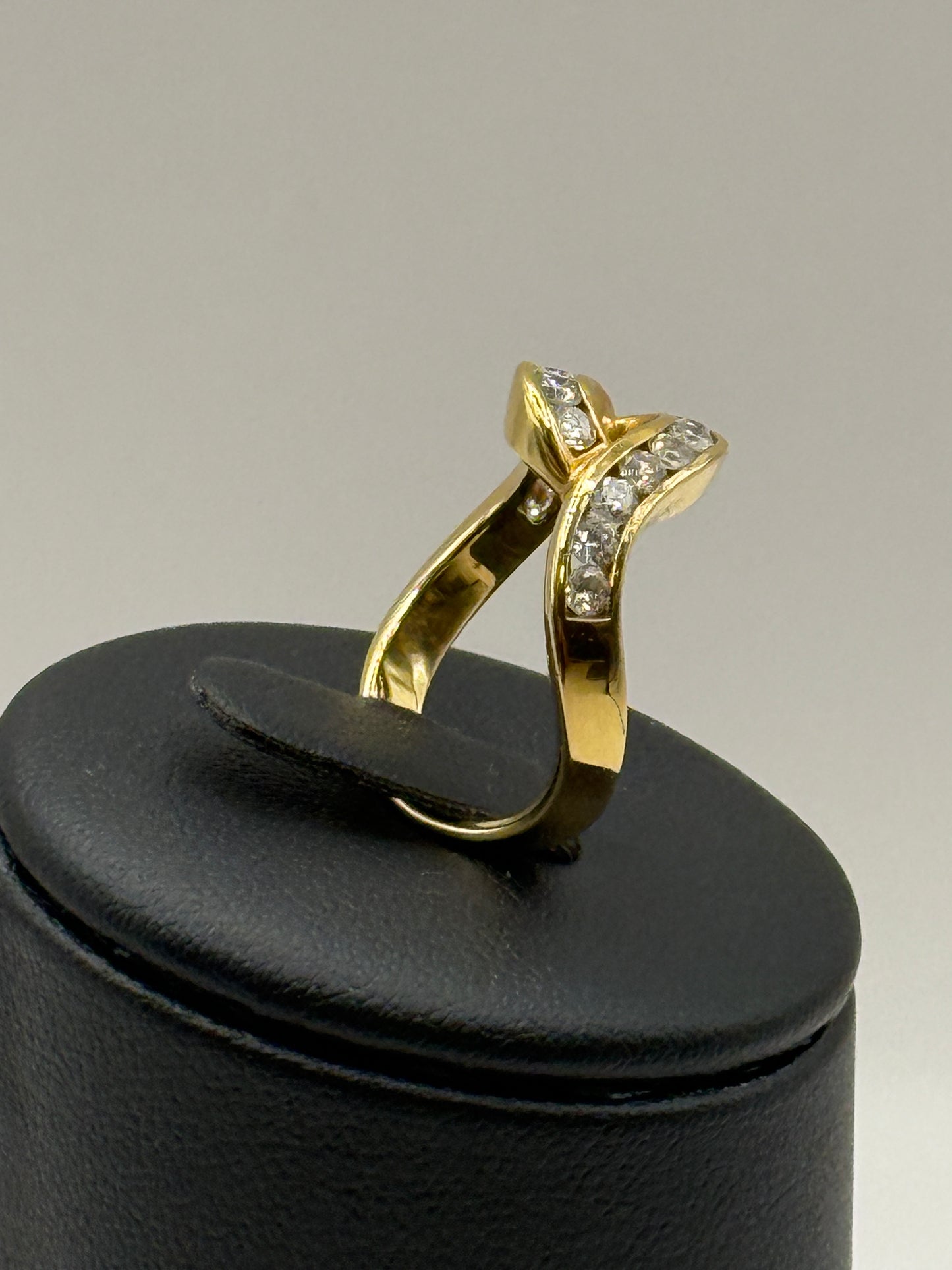 Bague en or Jaune 18 carat et diamants - Taille 54