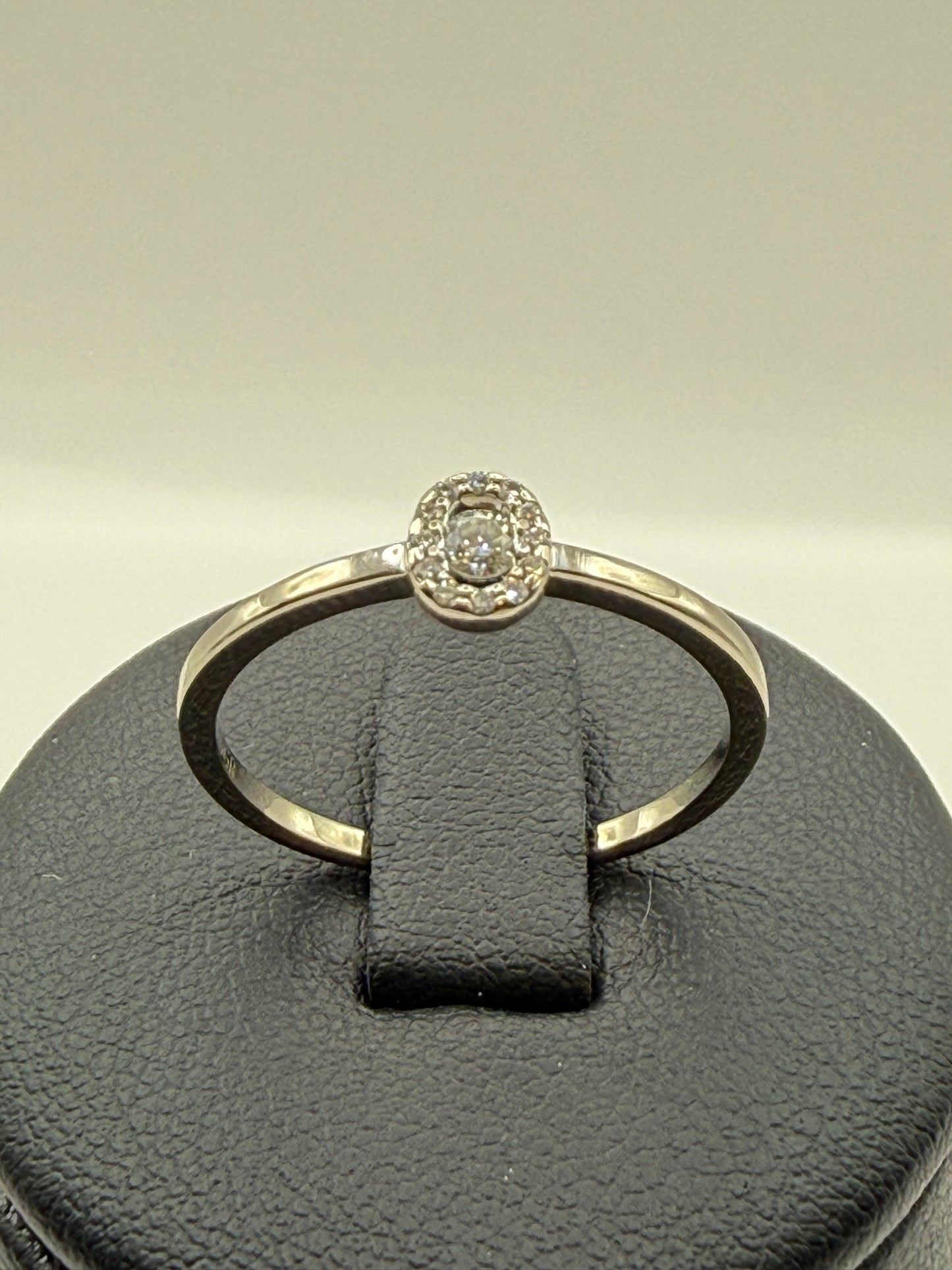 Bague or blanc et diamants taille 58