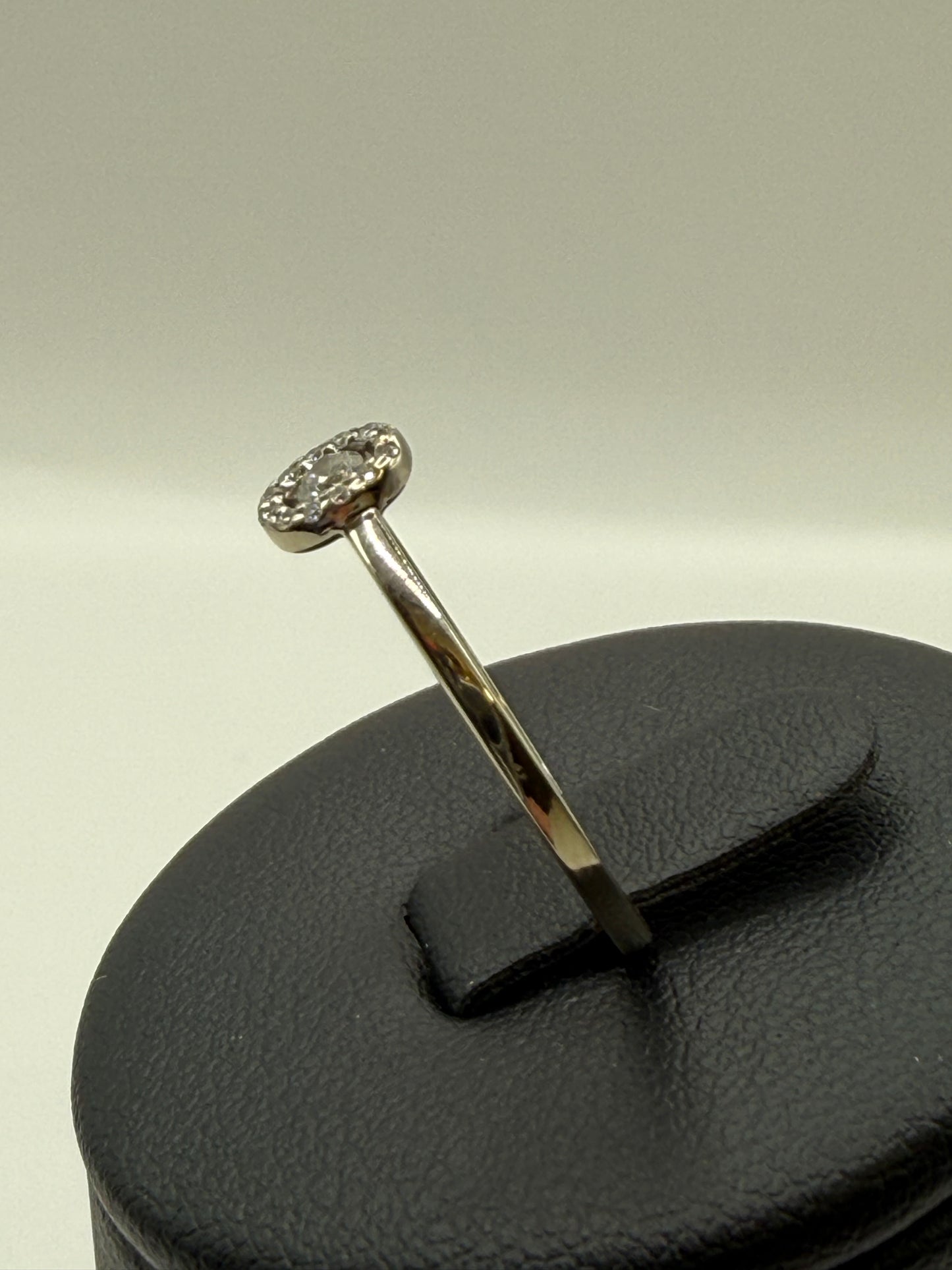 Bague or blanc et diamants taille 58