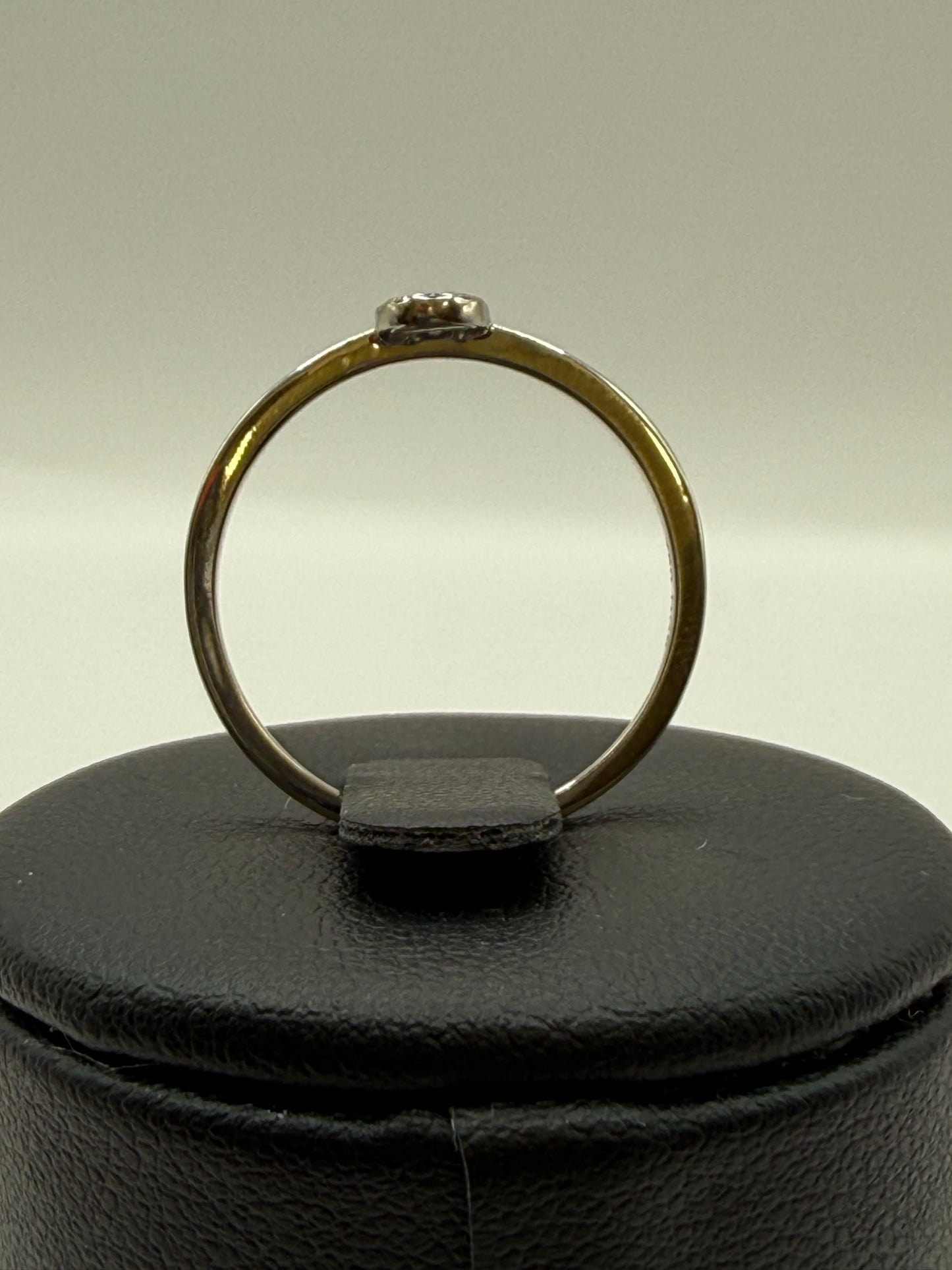 Bague or blanc et diamants taille 58