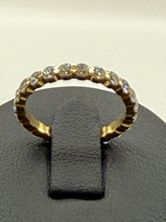 Bague tour complet en or jaune sertie de diamants – Taille 52