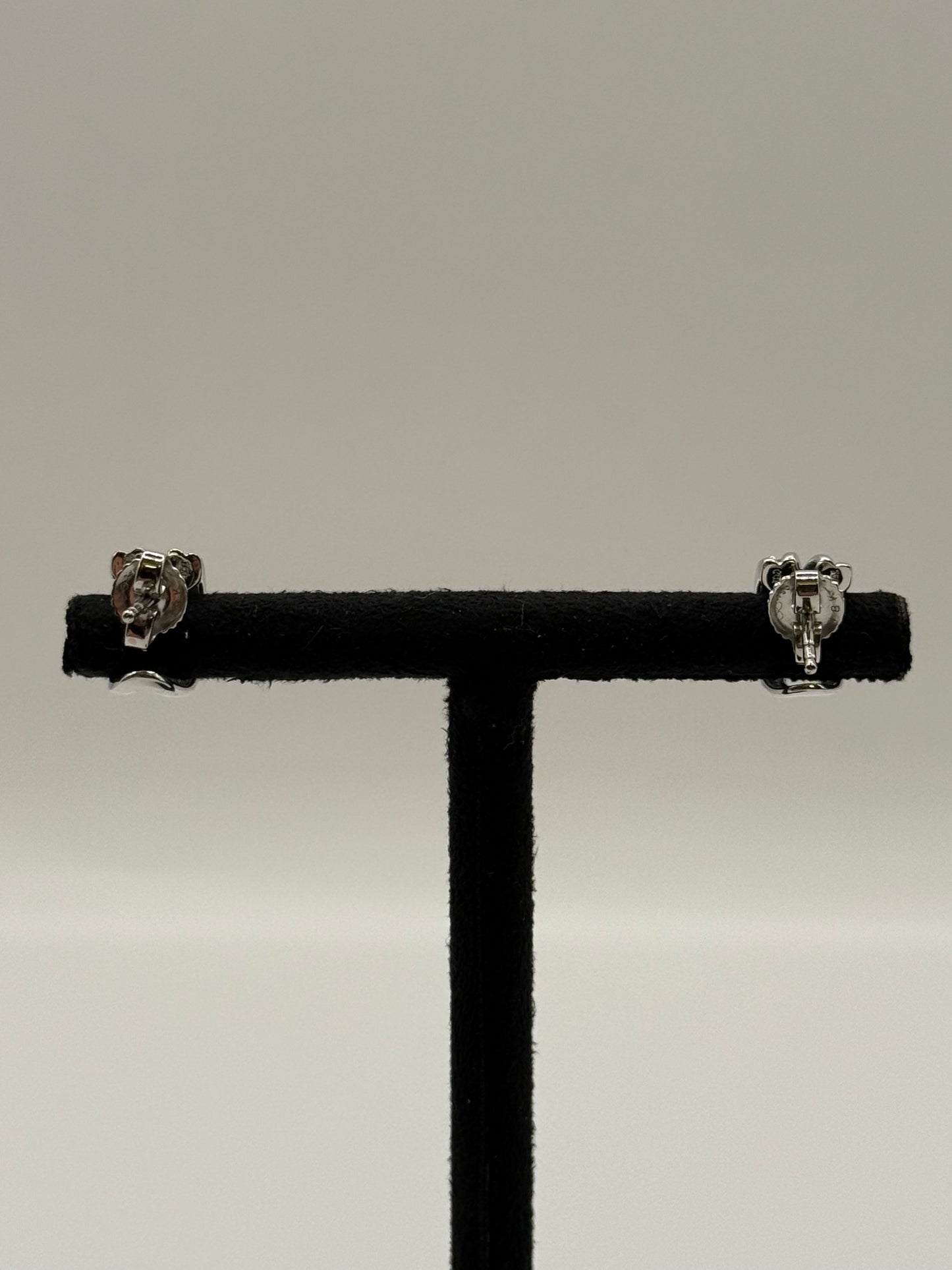 Boucles d’oreilles en or blanc ajouré