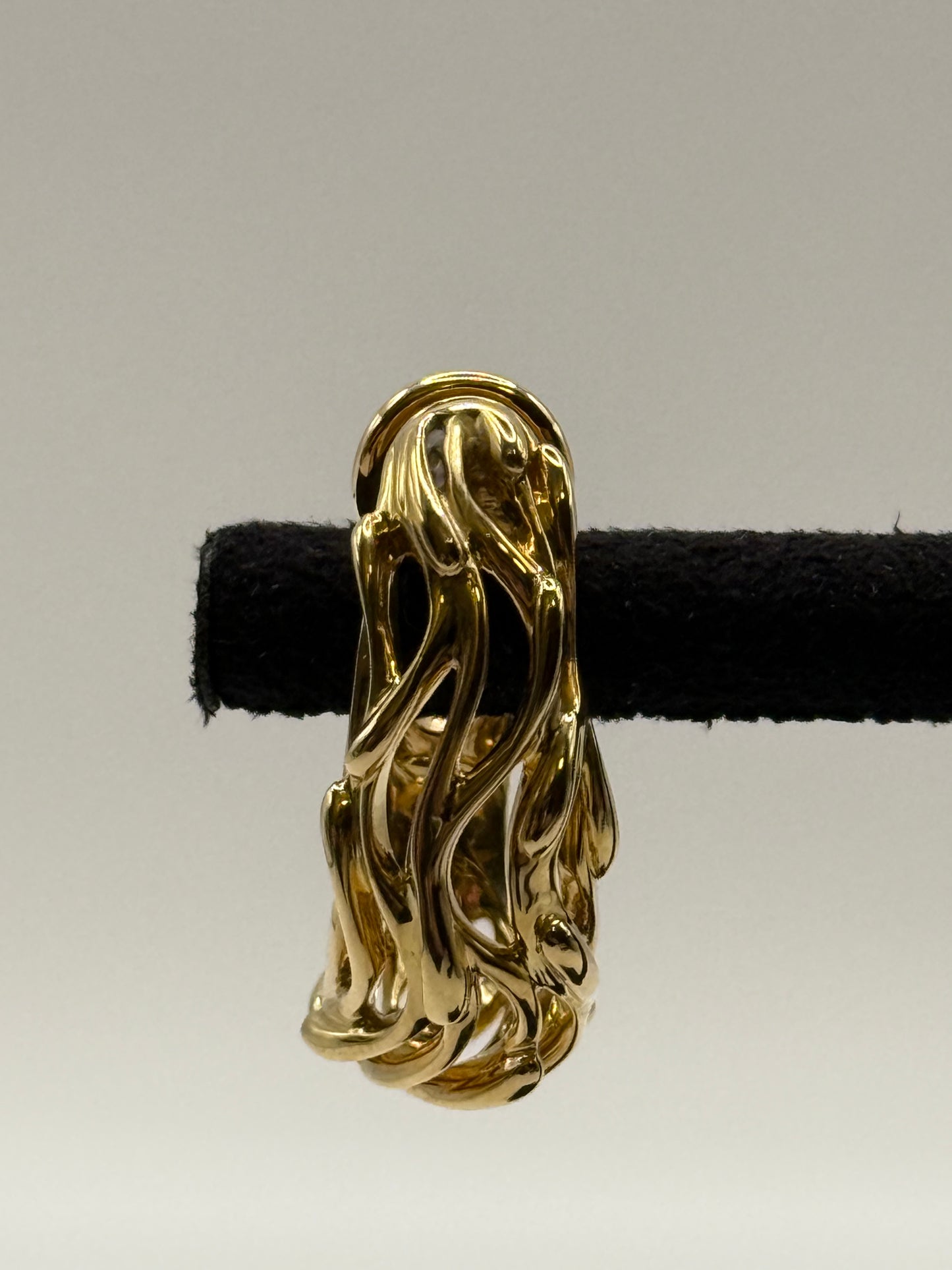 Boucles d’oreilles en or jaune – Design organique