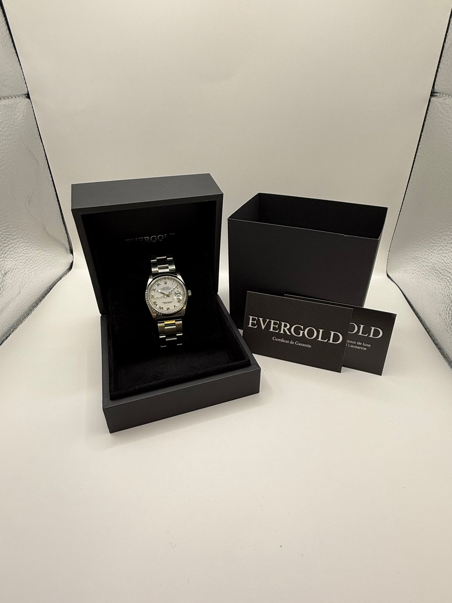 Rolex Datejust 36 mm réf. 16220 - Acier, Lunette Cannelée, Cadran Blanc Romain - Année 1991