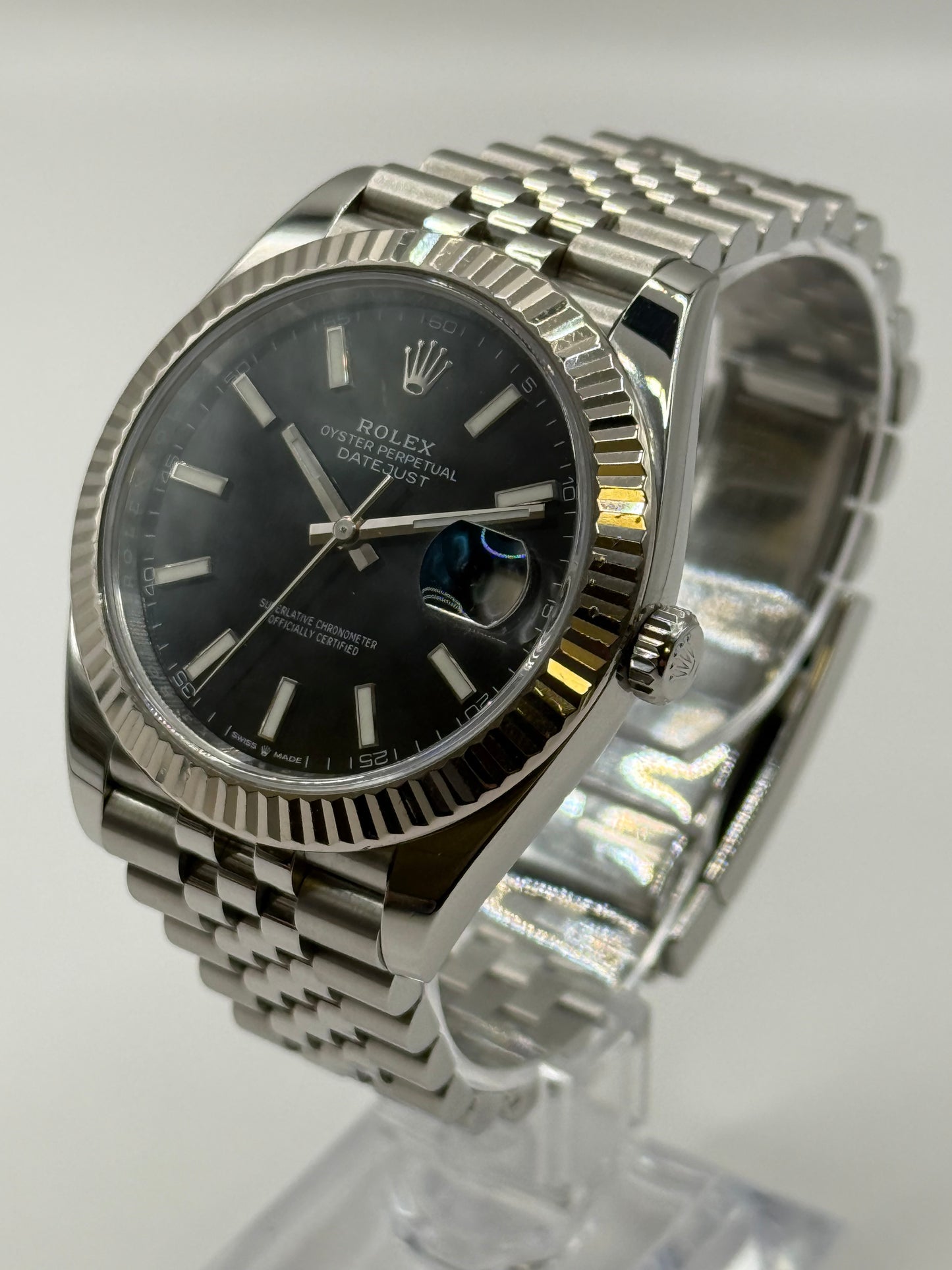 Rolex Datejust 41 réf. 126334 – Cadran noir index bâtons