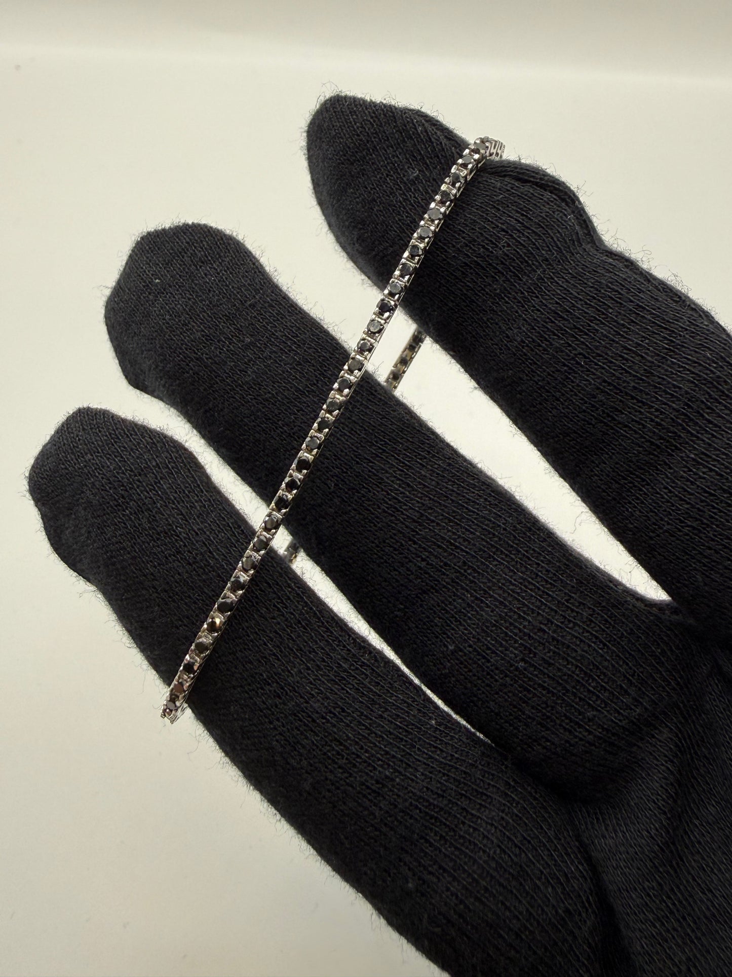 Bracelet rivière de diamants en or blanc