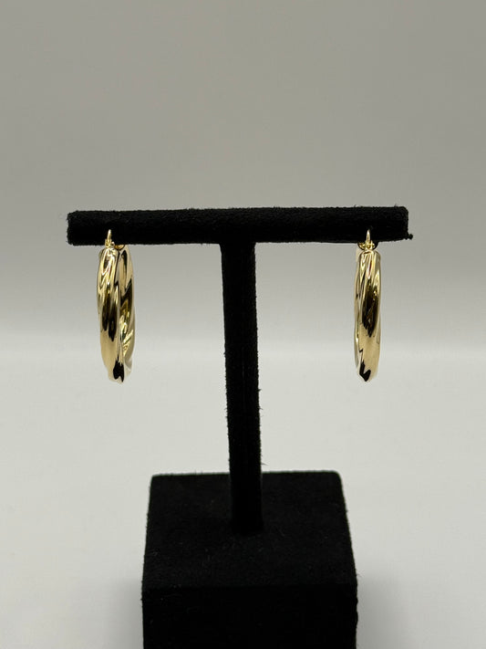 Créoles tressées en or jaune