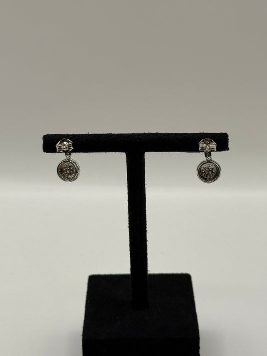 Boucles d’oreilles en or blanc et diamants