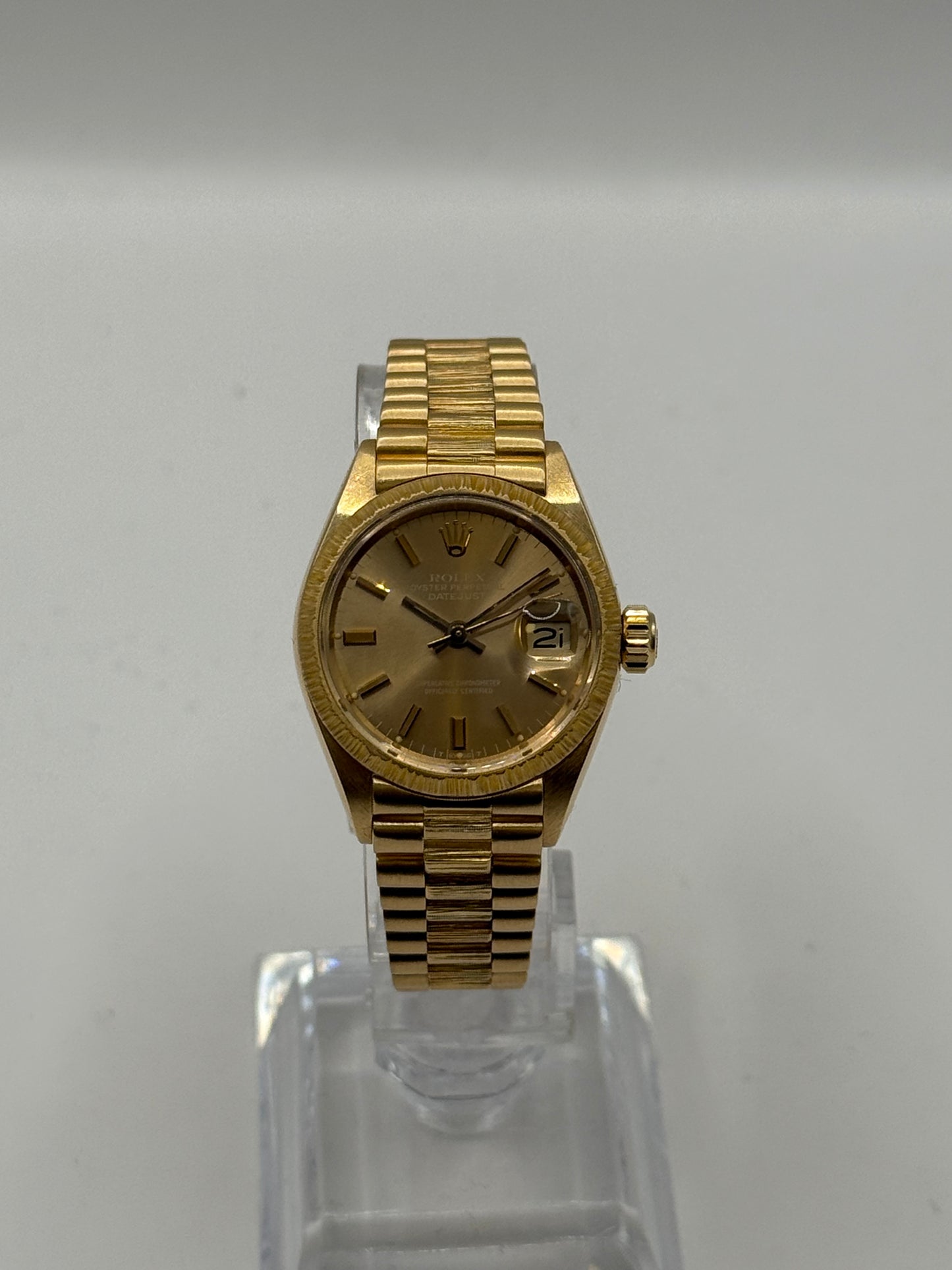Rolex Lady-Datejust 26 mm or jaune bark finish