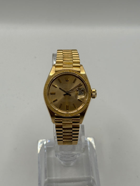 Rolex Lady-Datejust 26 mm or jaune bark finish