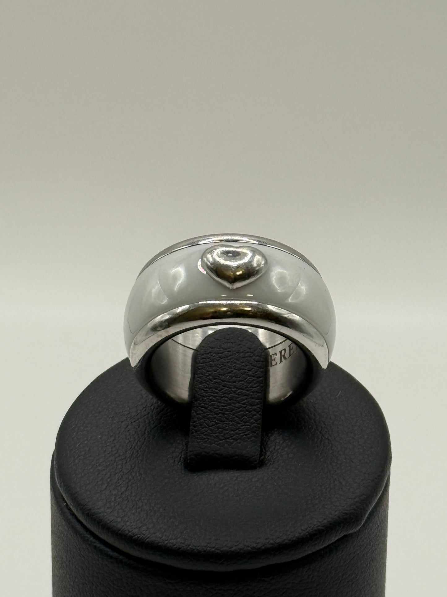 Bague Bucherer Vario – Or blanc 18k + 3 anneaux interchangeables (céramique, bois, acier émaillé)