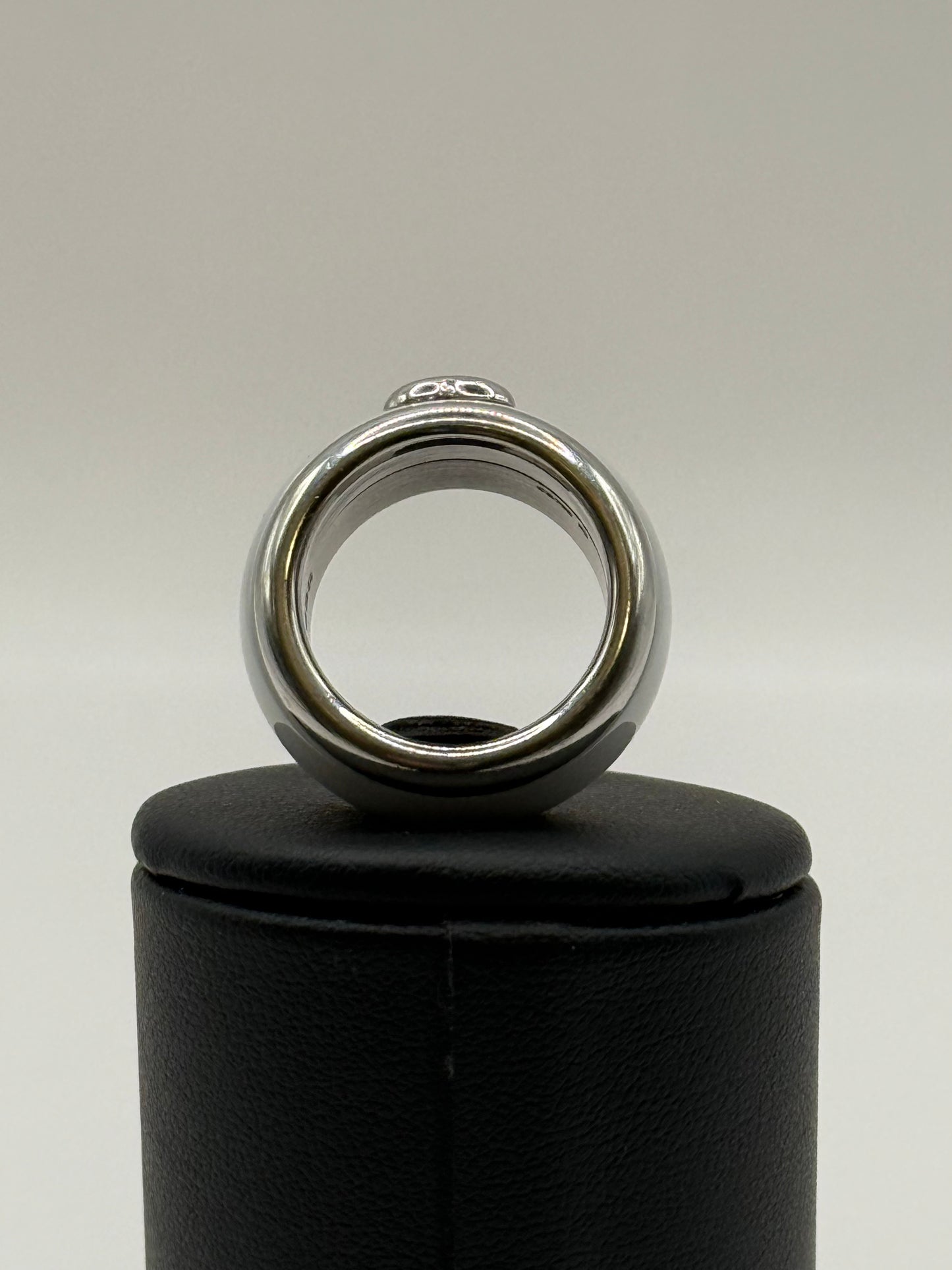 Bague Bucherer Vario – Or blanc 18k + 3 anneaux interchangeables (céramique, bois, acier émaillé)