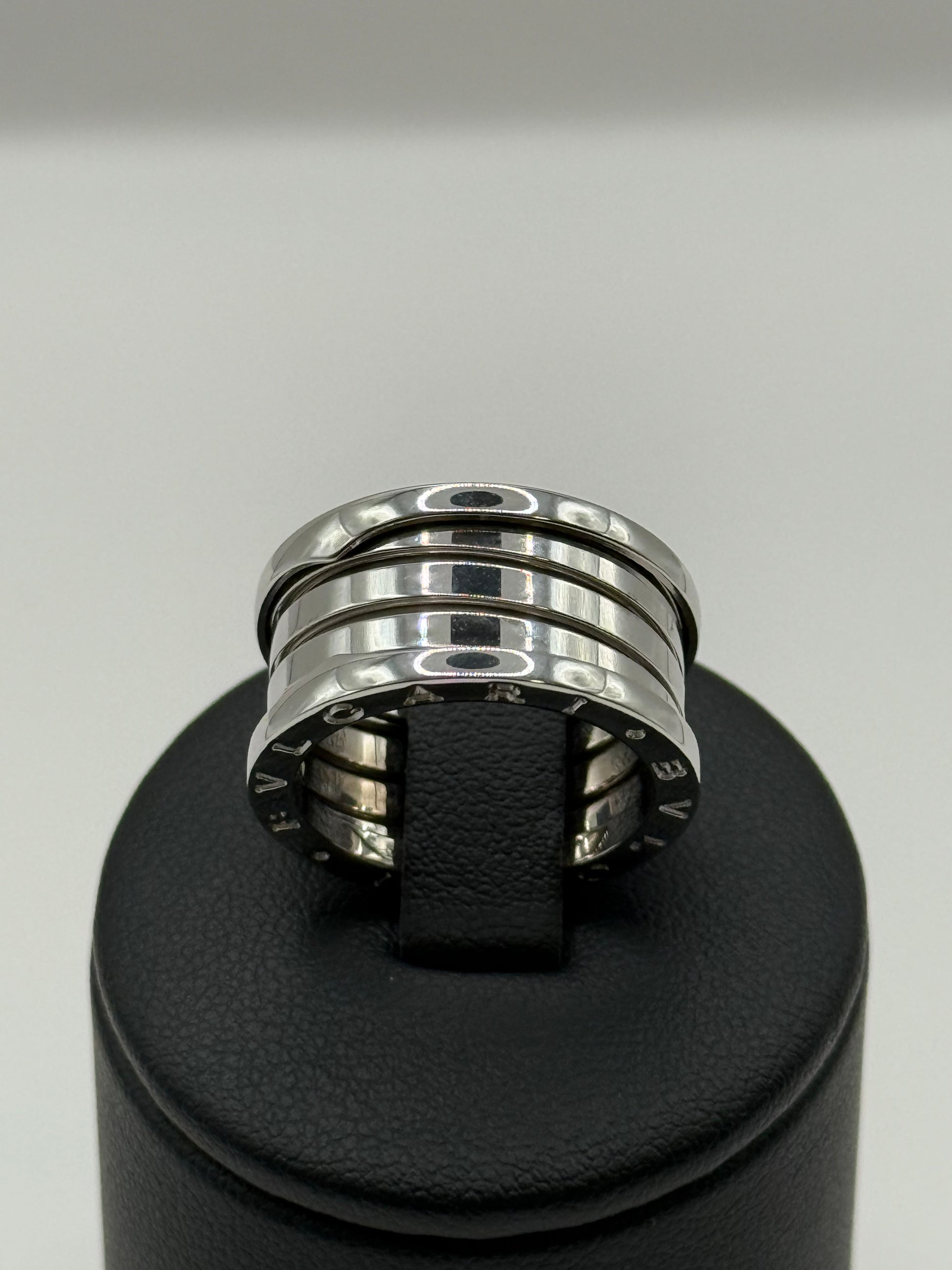 Bague Bvlgari B01 or blanc taille 55 bijou de luxe