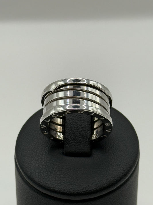 Bague Bvlgari B01 or blanc taille 55 bijou de luxe