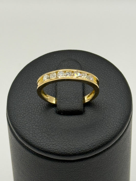 Bague demi-tour en or jaune et diamants taille 51 bijou de luxe