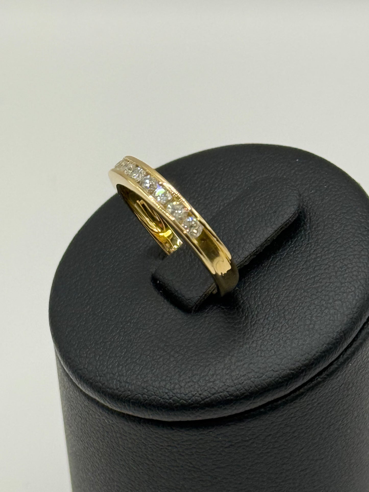 Bague demi-tour en or jaune et diamants taille 51 bijou de luxe vue 2