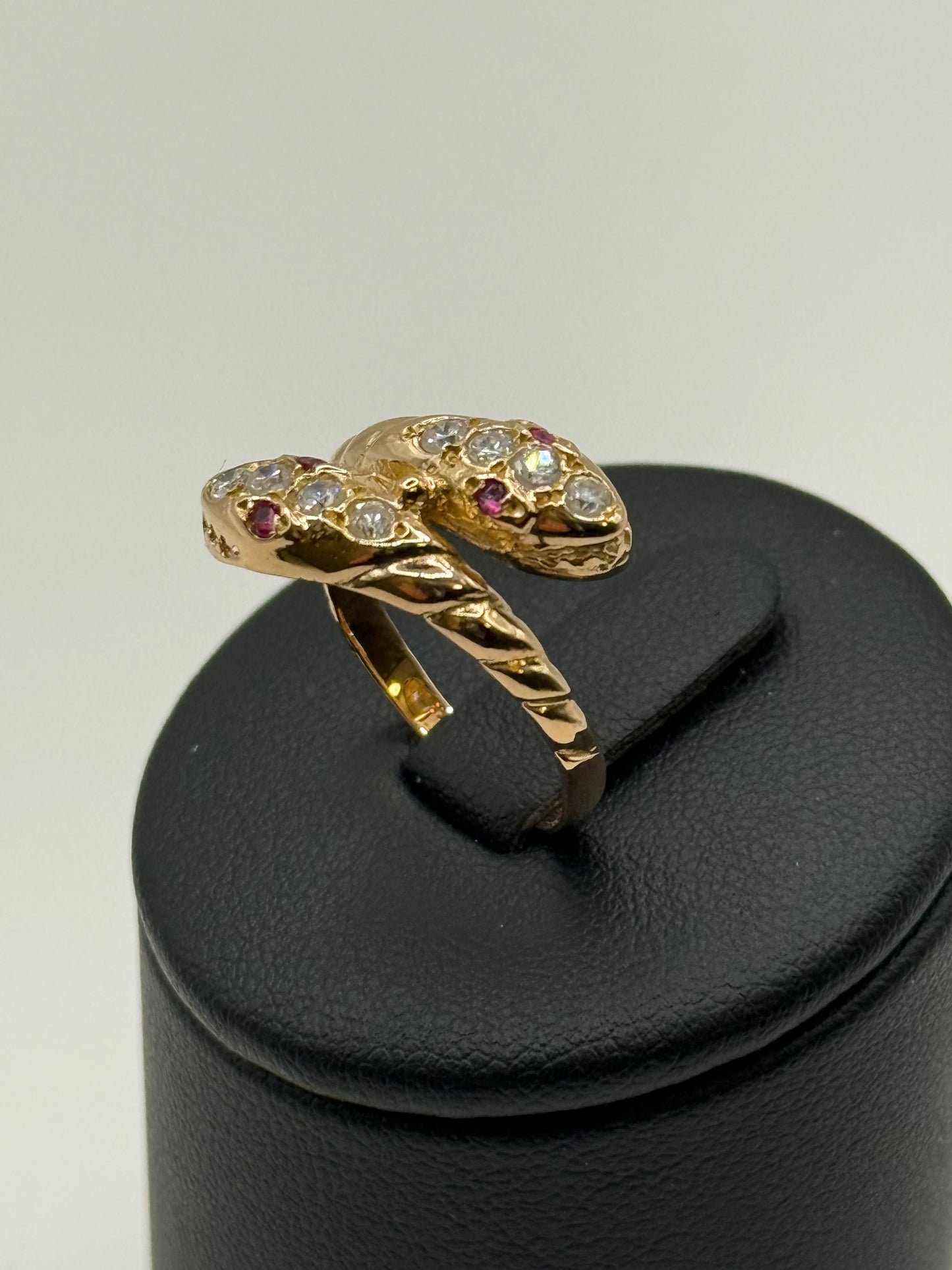 Bague serpent en or jaune Taille 55