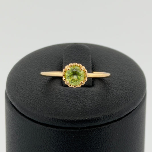 Bague péridot taille 54 or 18 carats bijou de luxe