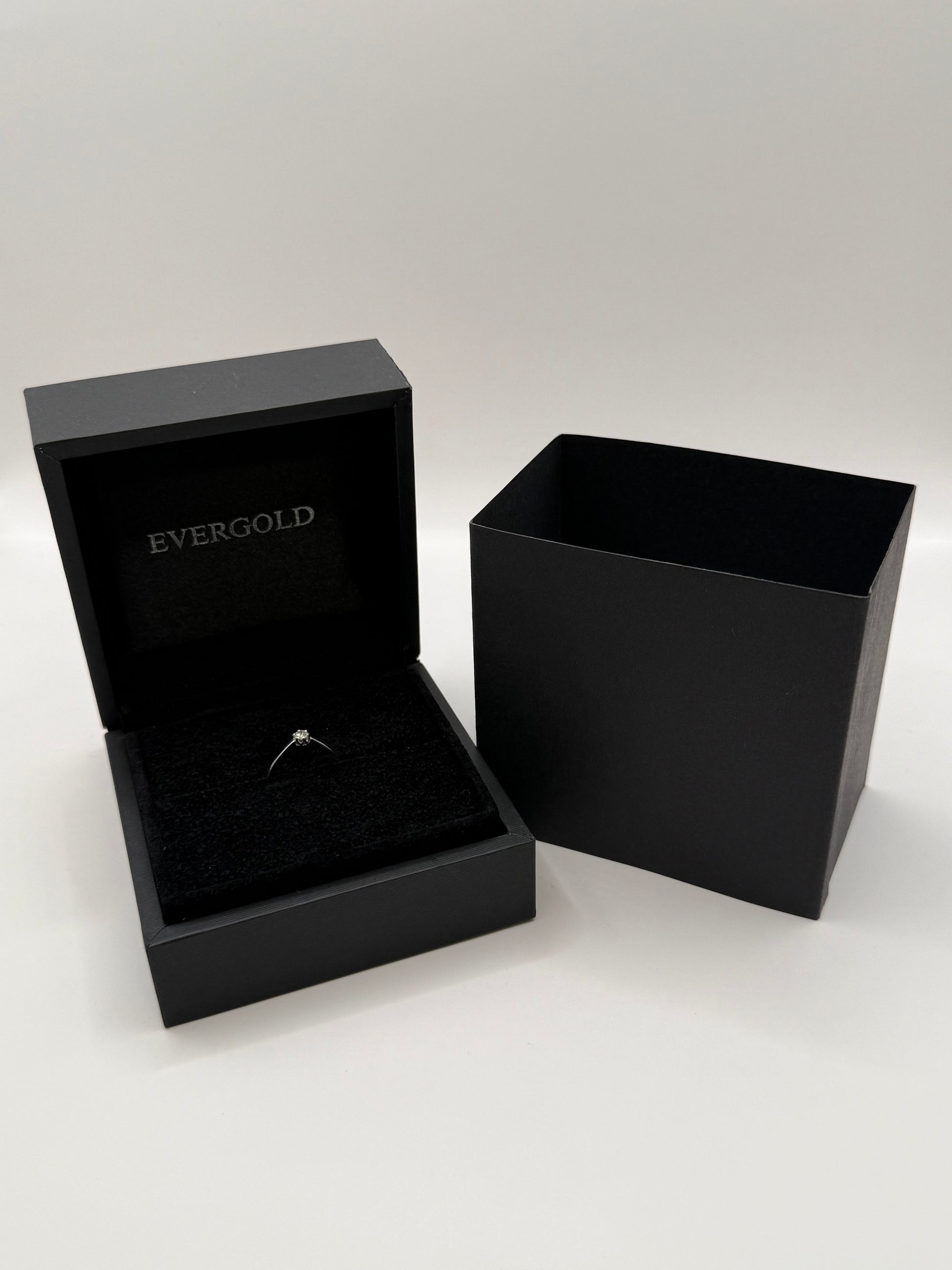 Bague solitaire en or blanc 18 carats sertie d’un diamant 0,15 ct taille 52 bijou de luxe vue 4