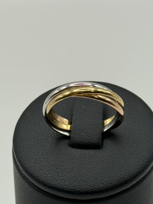 Cartier Trinity tricolore petit modele taille 56 bijou de luxe