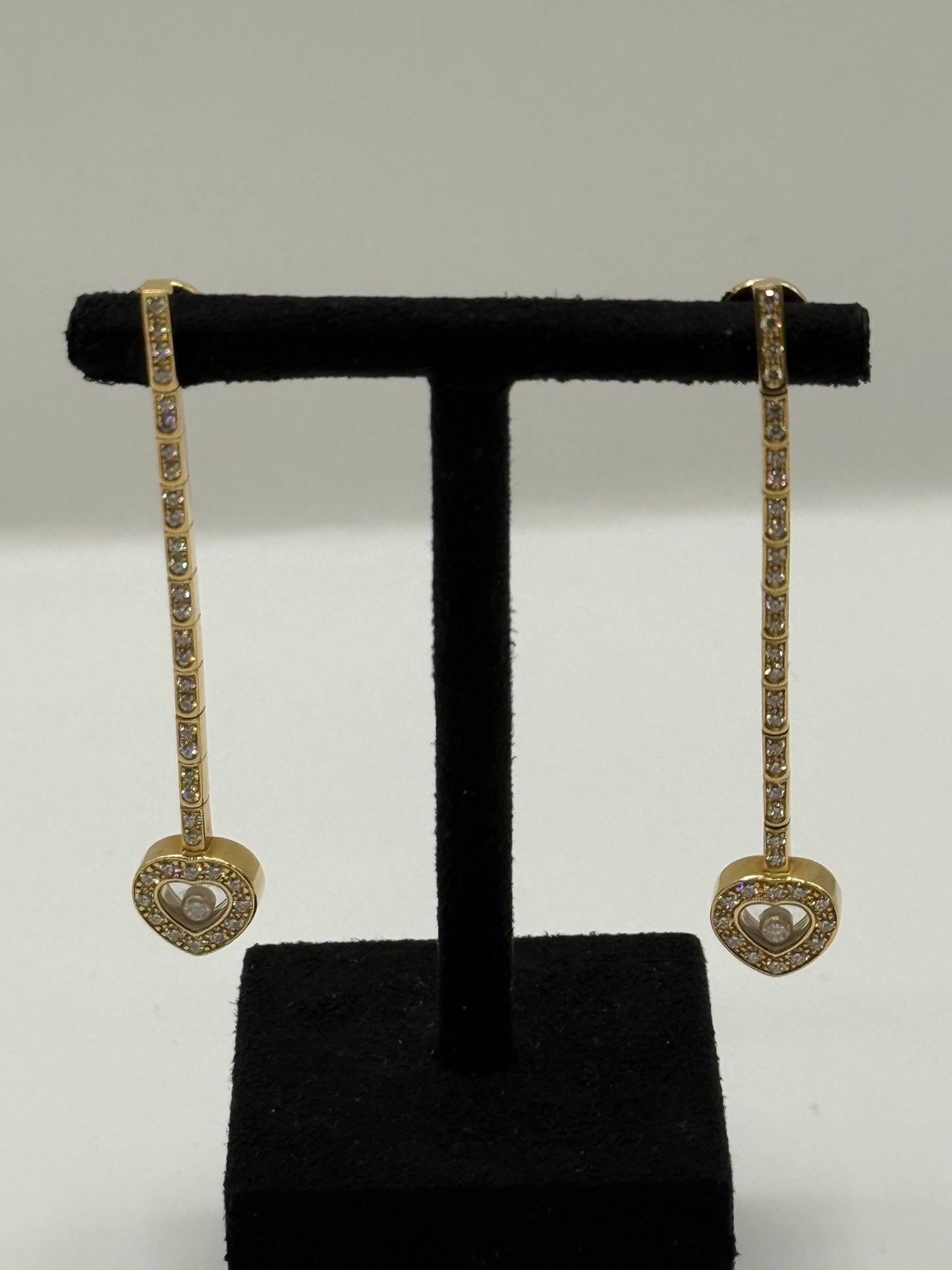 Boucles d'oreilles chopard 72 diamants 0.98 cts bijou de luxe