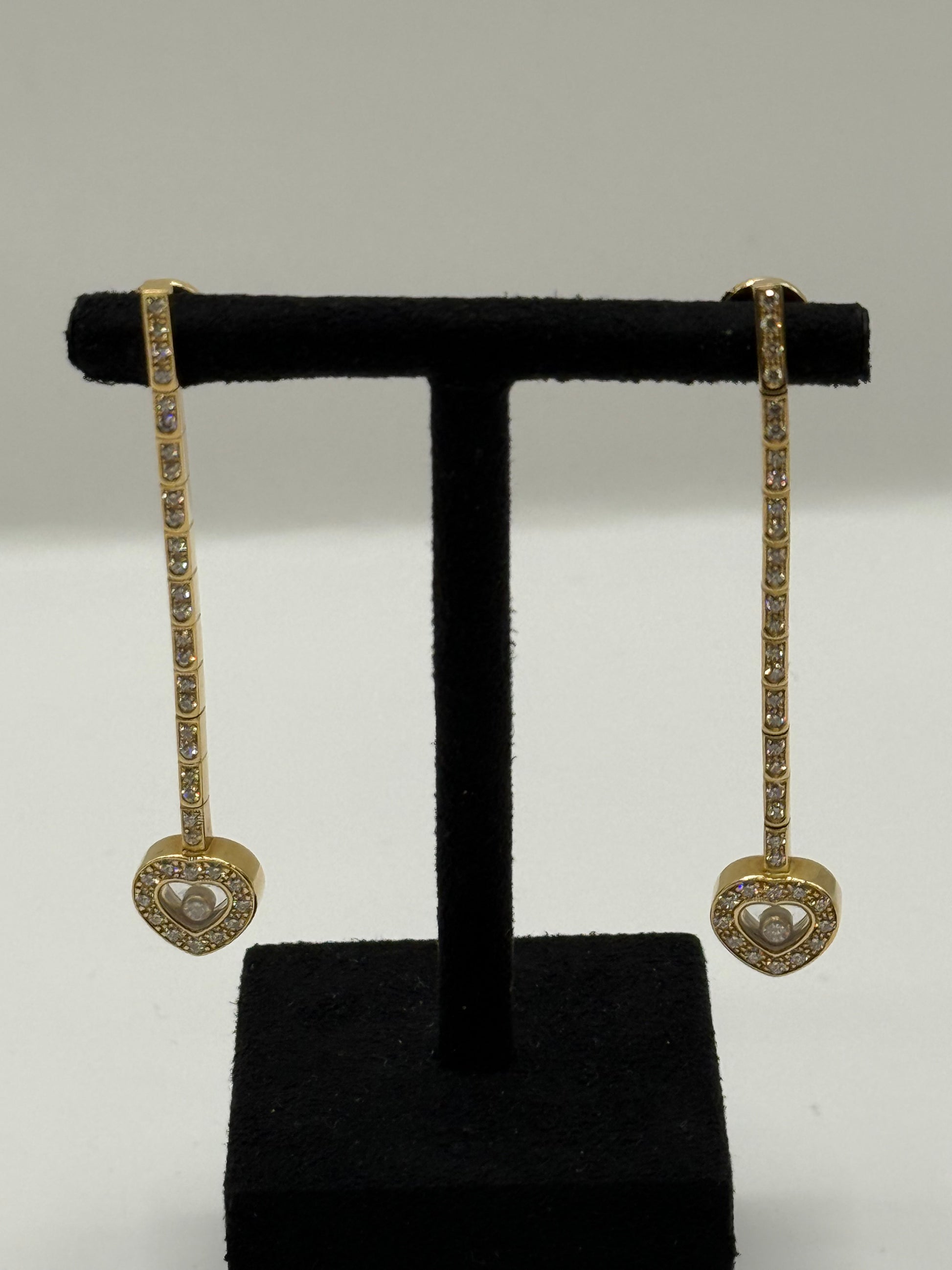Boucles d'oreilles chopard 72 diamants 0.98 cts bijou de luxe