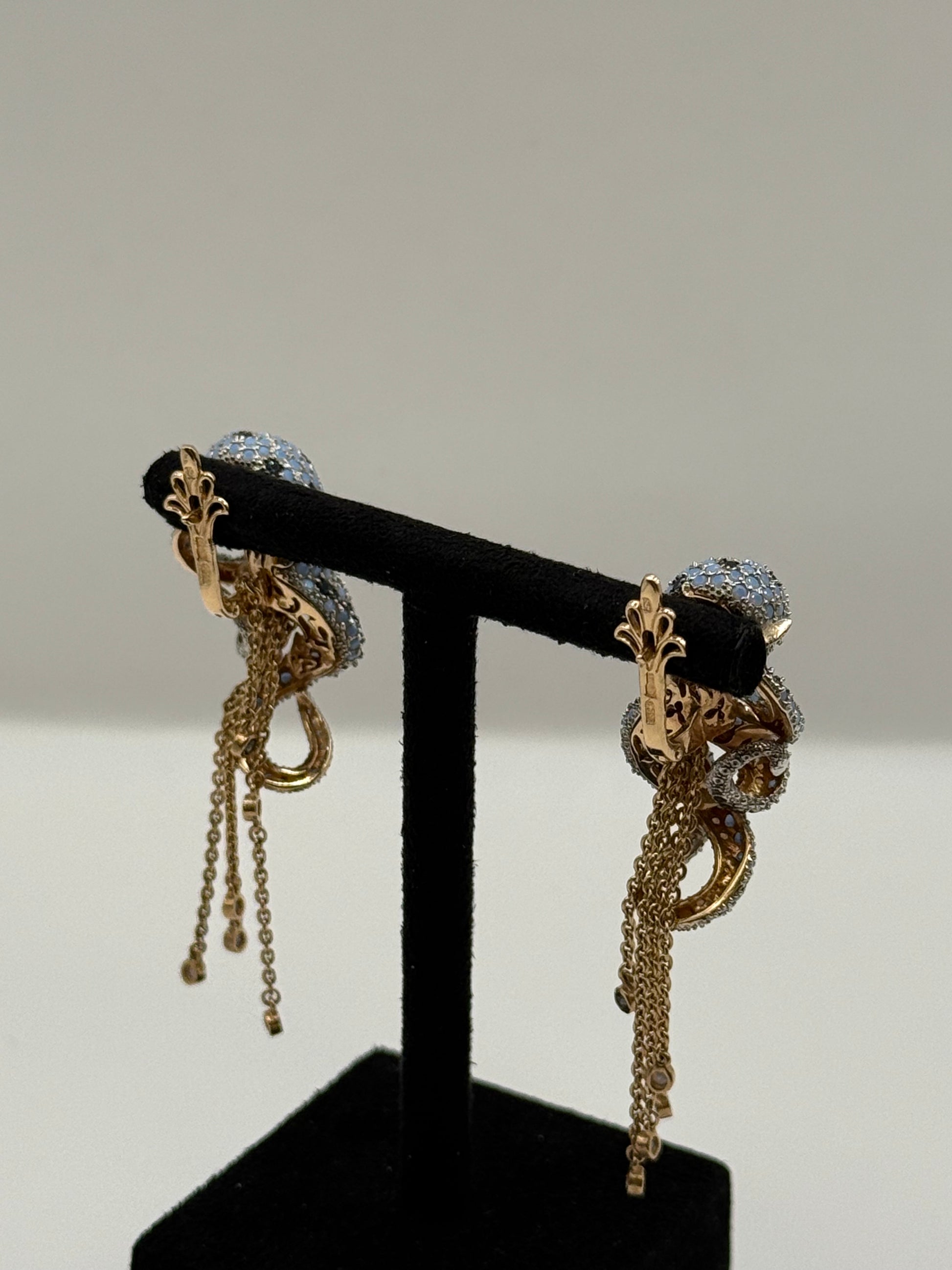 Boucles d’oreilles pieuvre  bijou de luxe vue 4