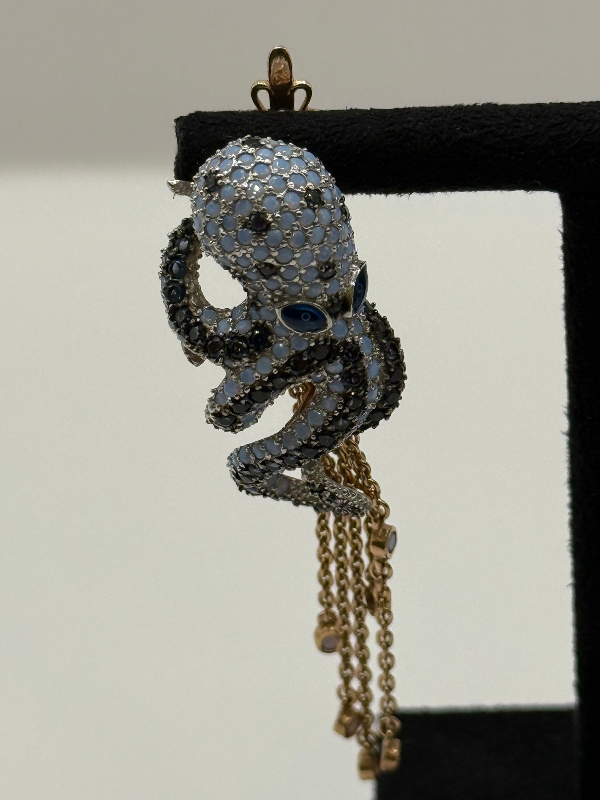Boucles d’oreilles pieuvre  bijou de luxe vue 5