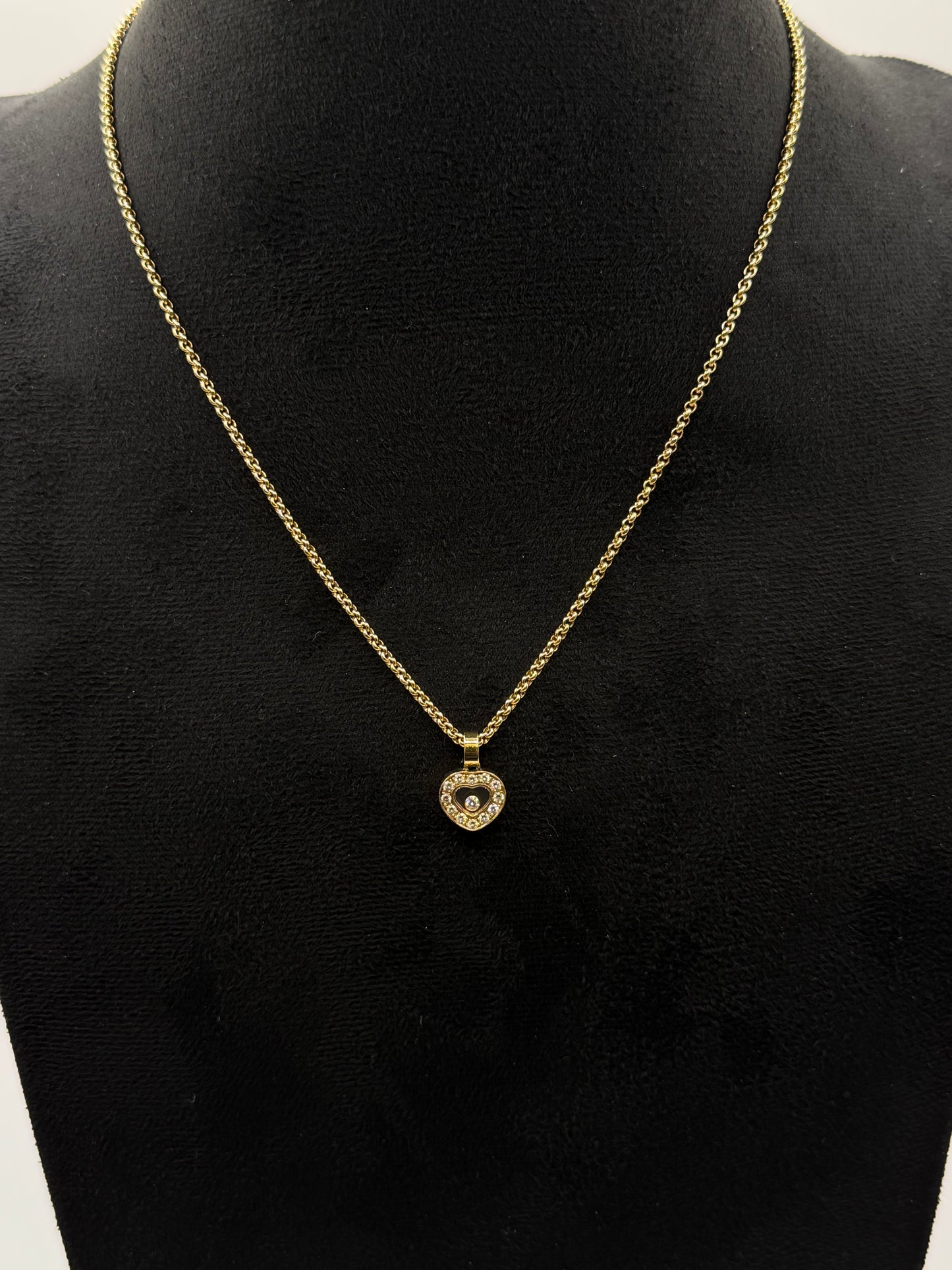 Collier Chopard Happy Diamonds Diamant or 18 carats bijou de luxe vue 2