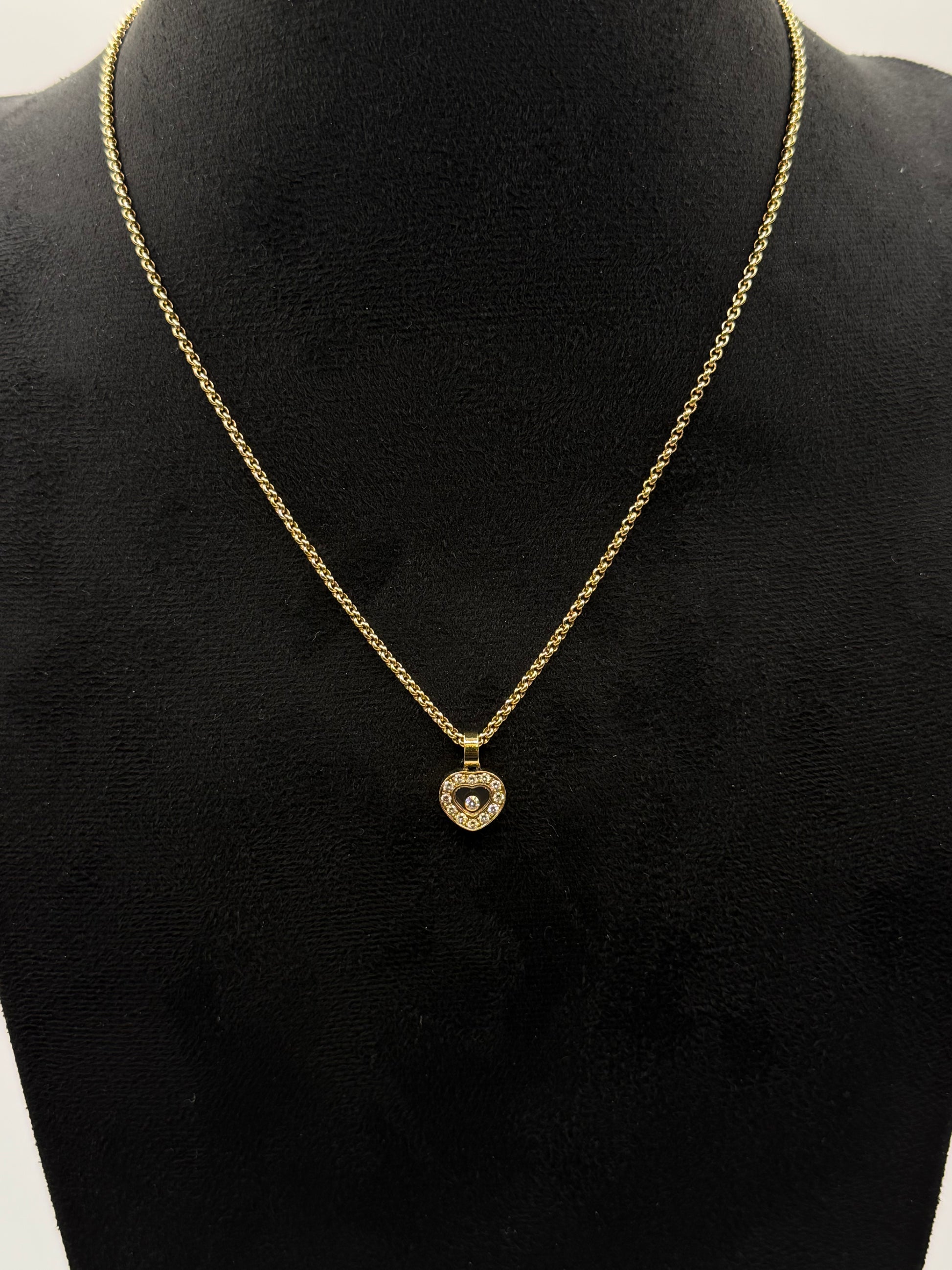 Collier Chopard Happy Diamonds Diamant or 18 carats bijou de luxe vue 2