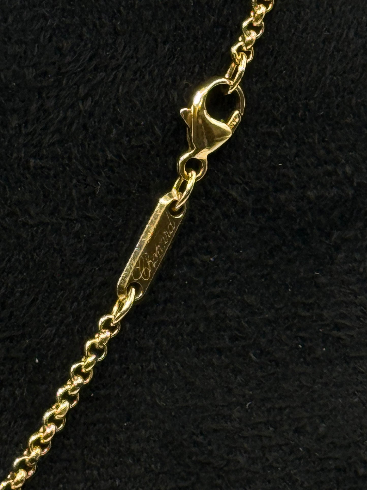 Collier Chopard Happy Diamonds Diamant or 18 carats bijou de luxe vue 3