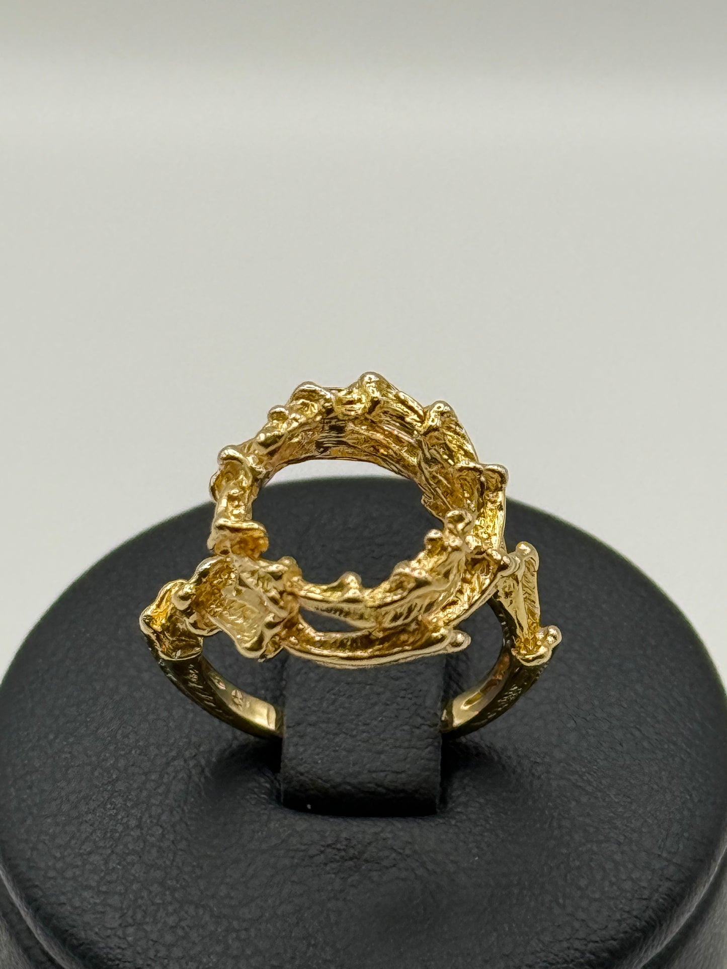 Bague Gilbert Albert en or jaune 18 carats et œil de tigre Autre taille 49 bijou de luxe