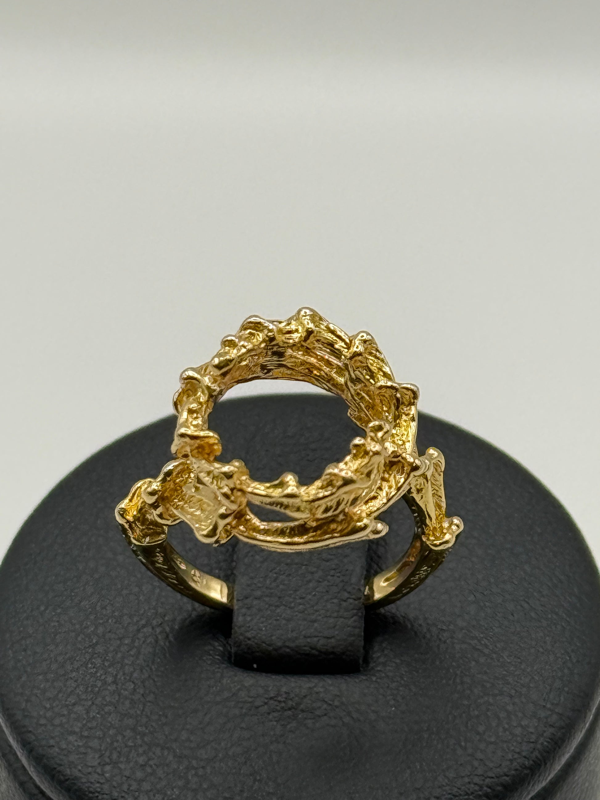 Bague Gilbert Albert en or jaune 18 carats et œil de tigre Autre taille 49 bijou de luxe